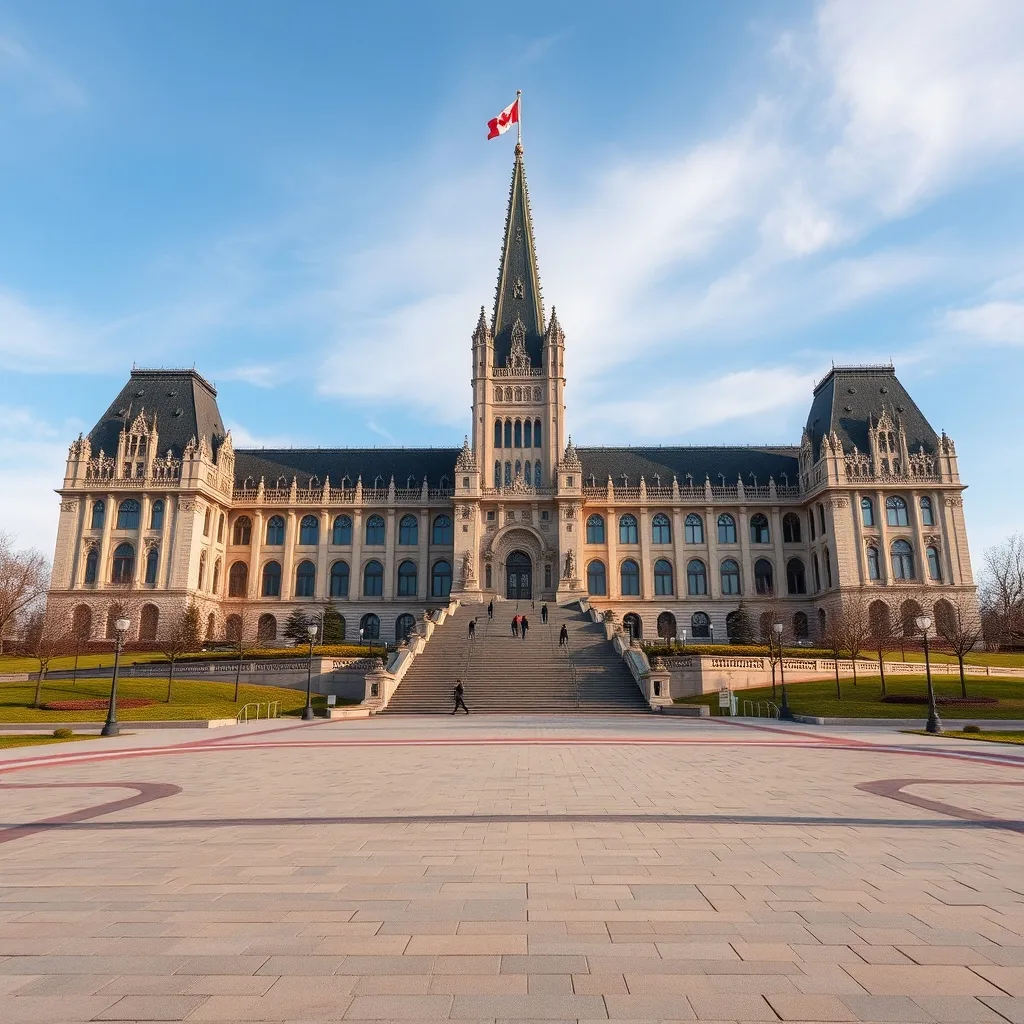 A wide professional shot of the Canadian Parliament building